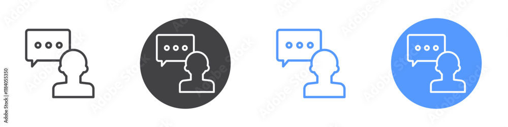 Business chat icon vector symbol outline sign Business chat icon vector symbol outline sign