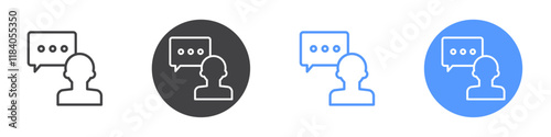 Business chat icon vector symbol outline sign