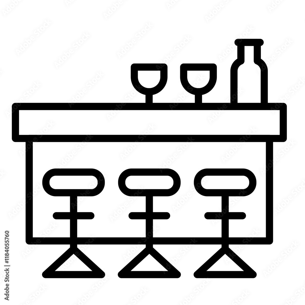 Fototapeta premium Bar Counter Icon