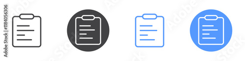 Clipboard icon vector symbol outline sign