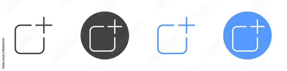 Component add icon vector symbol outline sign Component add icon vector symbol outline sign