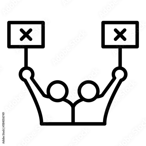 Protester Silhouette Icon