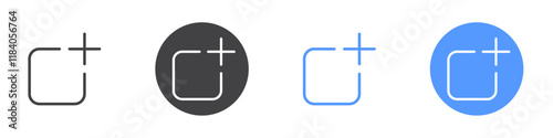 Component add icon vector symbol outline sign