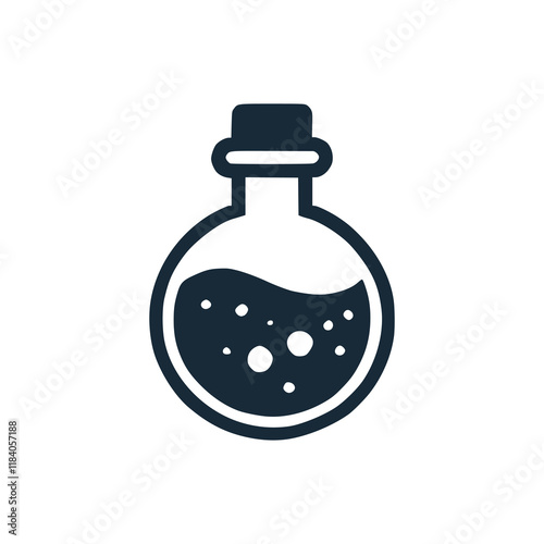 potion liquid bottle icon logo vector illustration template design