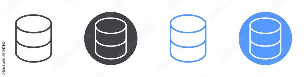 Database icon vector symbol outline sign Database icon vector symbol outline sign