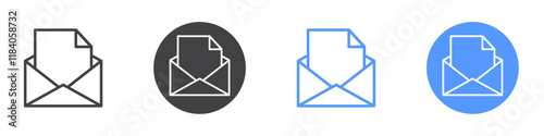 Envelope icon vector symbol outline sign