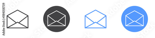Foto Envelope open icon vector symbol outline sign
