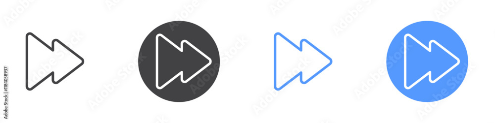 Forward icon vector symbol outline sign Forward icon vector symbol outline sign
