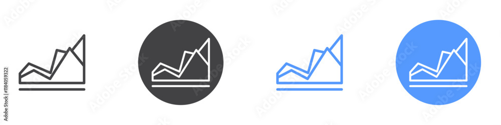 Increasing icon vector symbol outline sign Increasing icon vector symbol outline sign