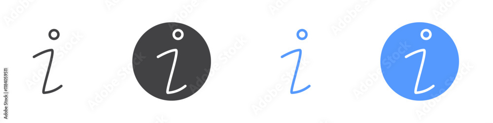 Info icon vector symbol outline sign Info icon vector symbol outline sign