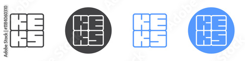 Keks pay icon vector symbol outline sign
