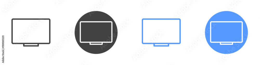 Lcd icon vector symbol outline sign Lcd icon vector symbol outline sign