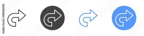Redo icon vector symbol outline sign