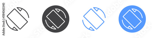 Rotate screen icon vector symbol outline sign