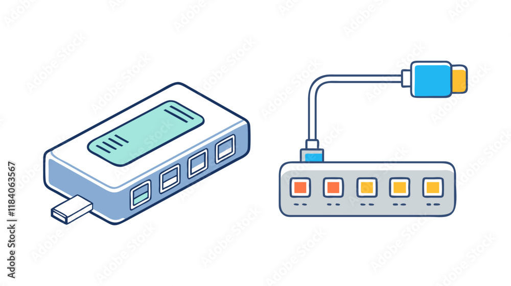 usb hub vector icon, office vector illustration - simple illustration of usb hub perfect for logos, and office-themed designs. usb hub vector icon, office vector illustration - simple illustration of usb hub perfect for logos, and office-themed designs.