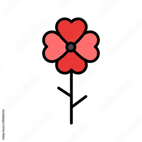 Auspicious Flowers Icon Design