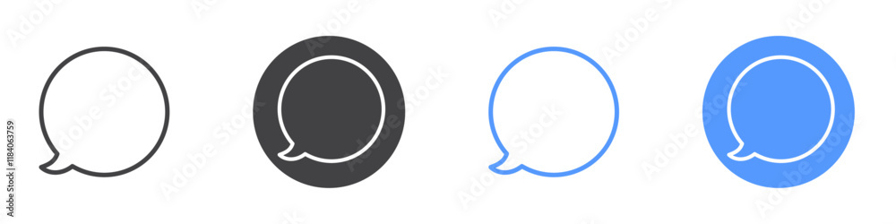 Speech bubble icon vector symbol outline sign Speech bubble icon vector symbol outline sign