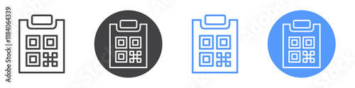 Vaccination certificate icon vector symbol outline sign