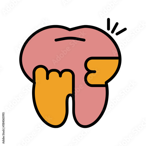 Toothache And Plaque Icon Design