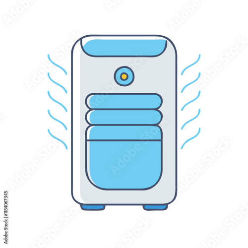 air purifier vector icon, office vector illustration - simple illustration of air purifier perfect for logos, and office-themed designs.