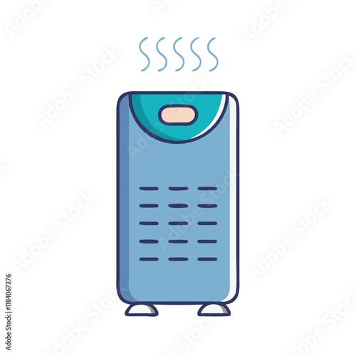 air purifier vector icon, office vector illustration - simple illustration of air purifier perfect for logos, and office-themed designs.