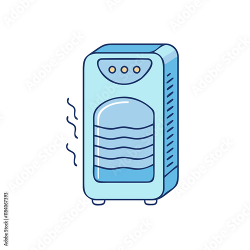 air purifier vector icon, office vector illustration - simple illustration of air purifier perfect for logos, and office-themed designs.