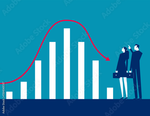 Business risk and crisis, Business despair vector flat style