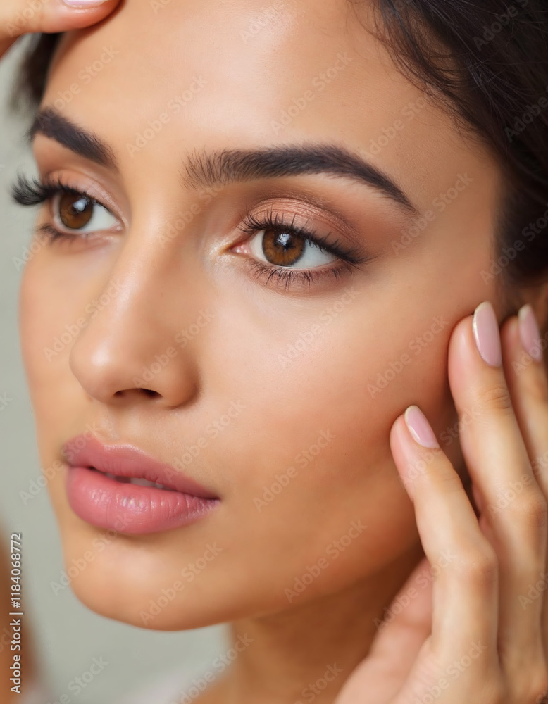 Obraz premium Beautiful close-up portrait of a woman 