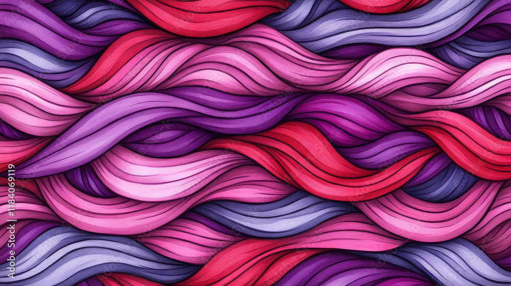 Obraz premium Colorful abstract waves create vibrant pattern