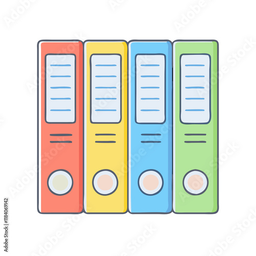 filing folders vector icon, office vector illustration - simple illustration of filing folders perfect for logos, and office-themed designs.