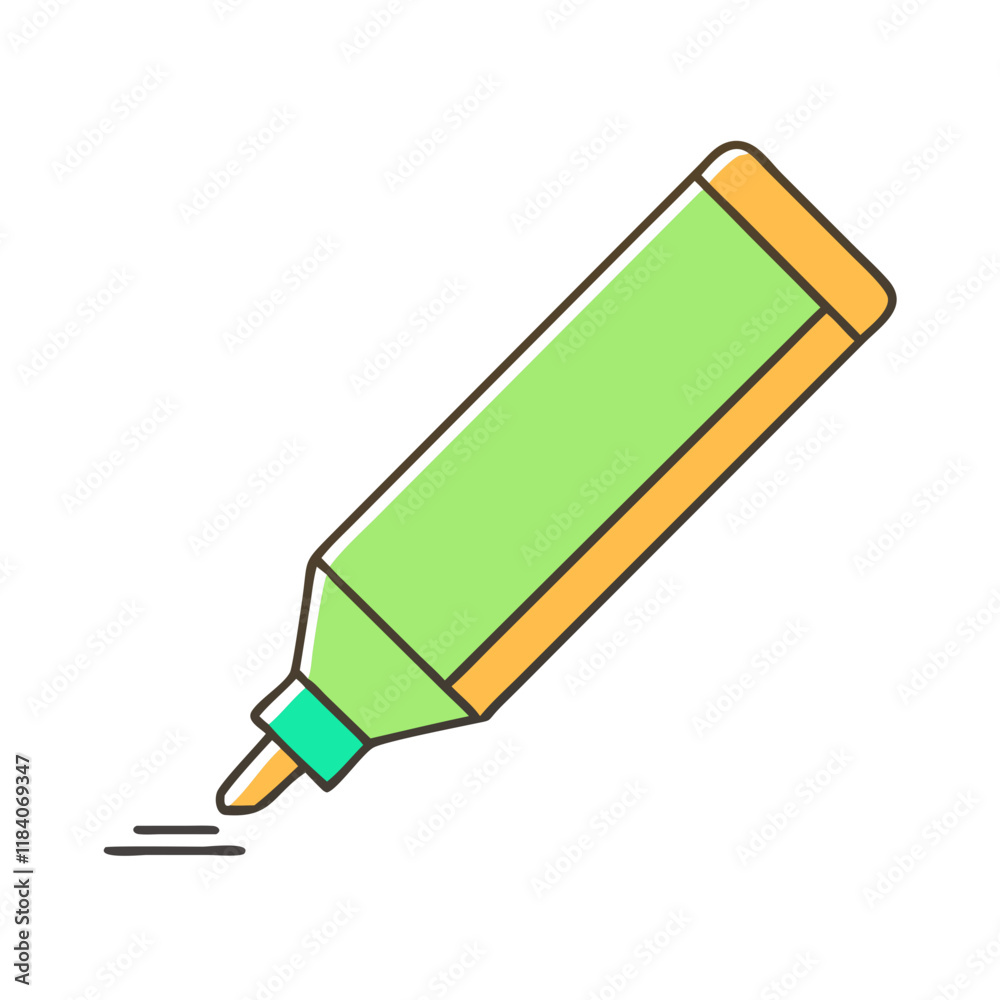 highlighter vector icon, office vector illustration - simple illustration of highlighter perfect for logos, and office-themed designs. highlighter vector icon, office vector illustration - simple illustration of highlighter perfect for logos, and office-themed designs.