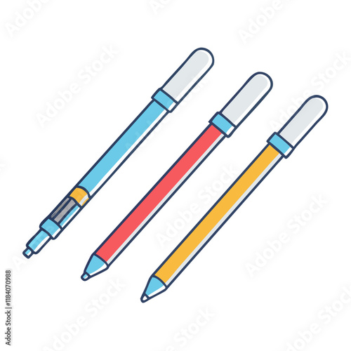 pen refills vector icon, office vector illustration - simple illustration of pen refills perfect for logos, and office-themed designs.