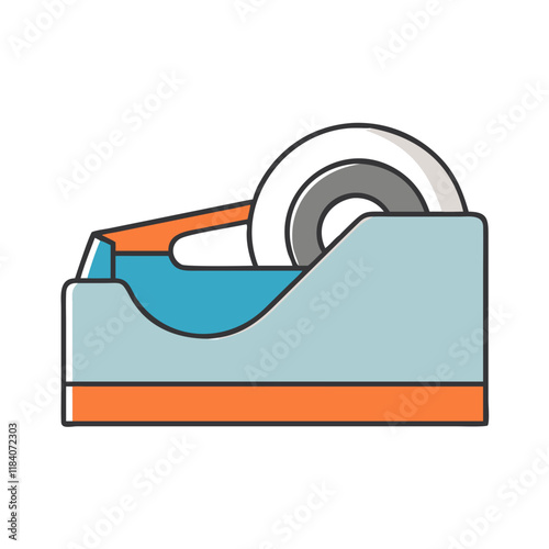 tape dispenser vector icon, office vector illustration - simple illustration of tape dispenser perfect for logos, and office-themed designs.