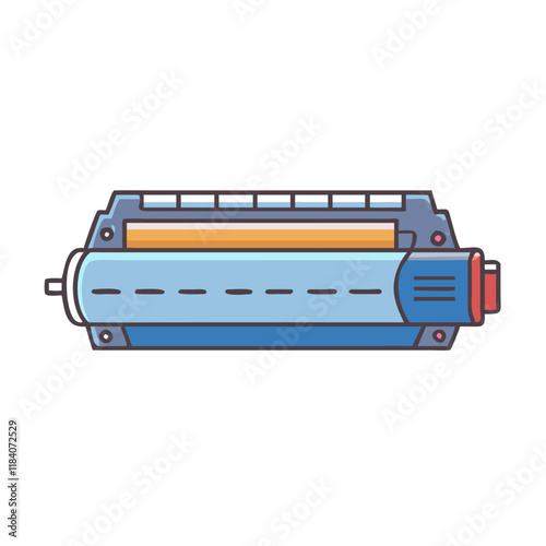 toner cartridge vector icon, office vector illustration - simple illustration of toner cartridge perfect for logos, and office-themed designs.