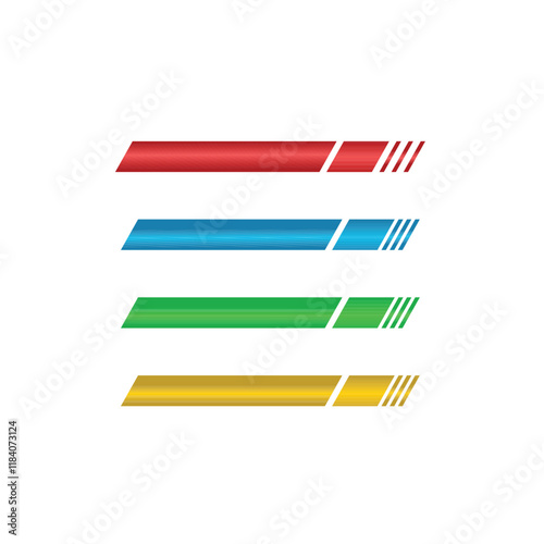 Ribbon Simple Background Colourfull Vector For Banner