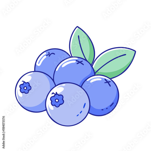 blueberries vector icon, foods vector illustration - simple illustration of blueberries perfect for logos, and foods-themed designs.