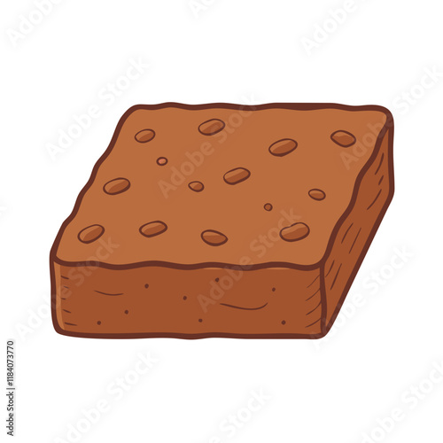 brownie square vector icon, foods vector illustration - simple illustration of brownie square perfect for logos, and foods-themed designs.