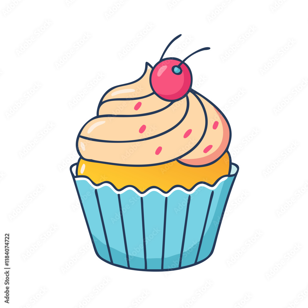 cupcake vector icon, foods vector illustration - simple illustration of cupcake perfect for logos, and foods-themed designs. cupcake vector icon, foods vector illustration - simple illustration of cupcake perfect for logos, and foods-themed designs.