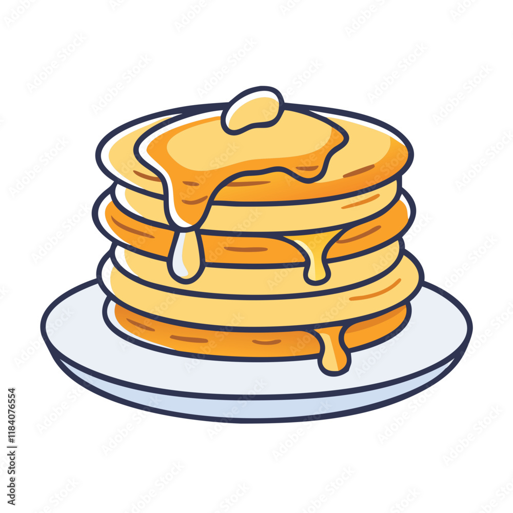 pancakes with syrup vector icon, foods vector illustration - simple illustration of pancakes with syrup perfect for logos, and foods-themed designs. pancakes with syrup vector icon, foods vector illustration - simple illustration of pancakes with syrup perfect for logos, and foods-themed designs.