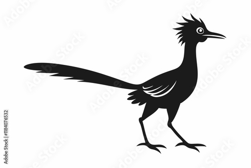 roadrunner silhouette icon vector