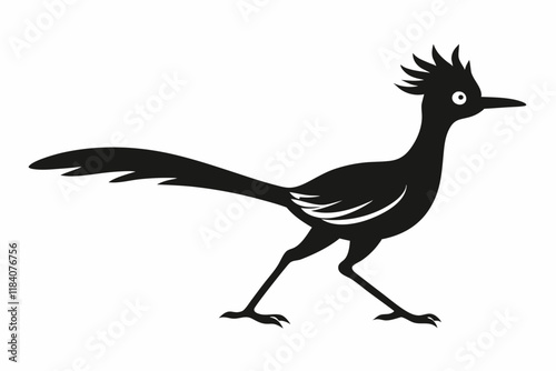 roadrunner silhouette icon vector