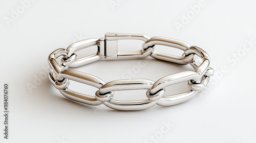 Wallpaper Mural High quality silver bracelet with modern chain design, perfect for style Torontodigital.ca