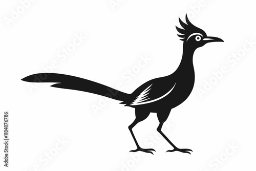 roadrunner silhouette icon vector