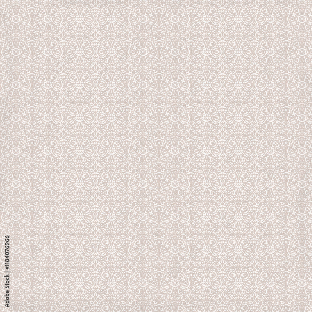 Background paper or fabric, with floral damask and baroque, seamless ornamental pattern