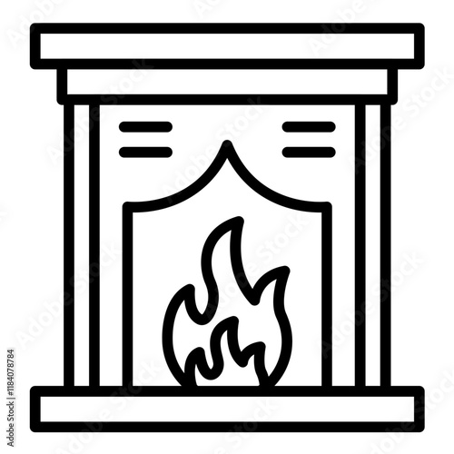 Cozy Fireplace Icon