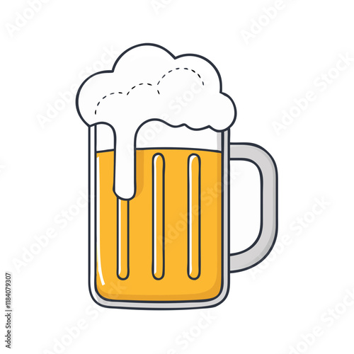 beer mug vector icon, drinks vector illustration - simple illustration of beer mug perfect for logos, and drinks-themed designs.
