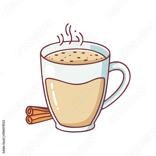 chai latte vector icon, drinks vector illustration - simple illustration of chai latte perfect for logos, and drinks-themed designs.