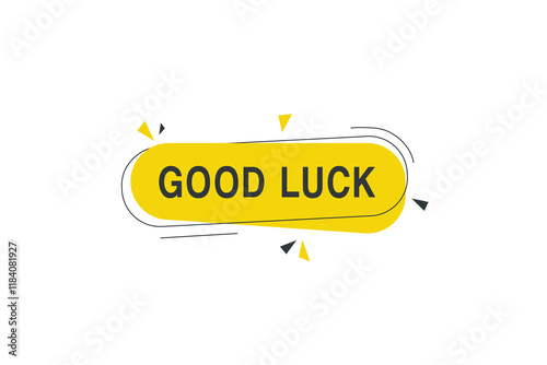 Good luck banner vector modern label element design. web or marketing.