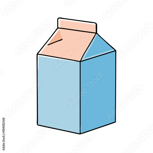 milk carton vector icon, drinks vector illustration - simple illustration of milk carton perfect for logos, and drinks-themed designs.