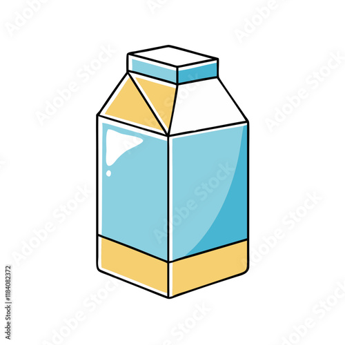 milk carton vector icon, drinks vector illustration - simple illustration of milk carton perfect for logos, and drinks-themed designs.